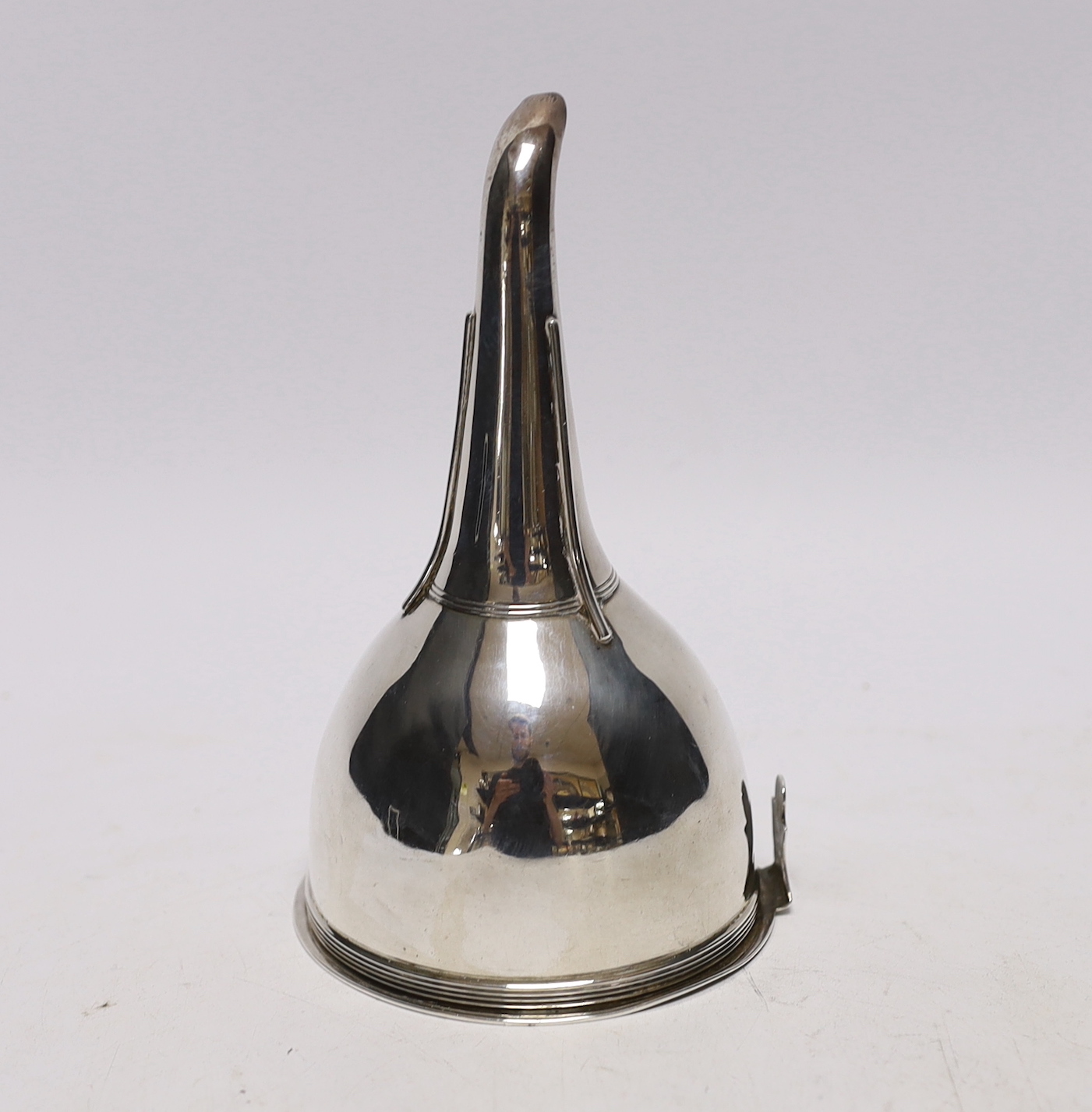 A George III silver wine funnel, John Emes?, London, 1807, 14.5cm (top section unmarked?).